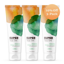 Load image into Gallery viewer, Remineralizing Hydroxyapatite Prebiotic Toothpaste 3 Pack - Mild Mint