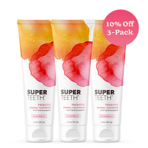 Remineralizing Hydroxyapatite Prebiotic Toothpaste 3 Pack - Strawberry